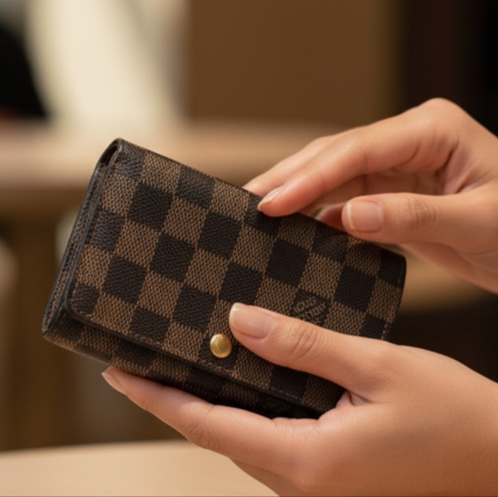 Louis Vuitton Damier Ebene Porte-Monnaie Tresor Wallet GA0052